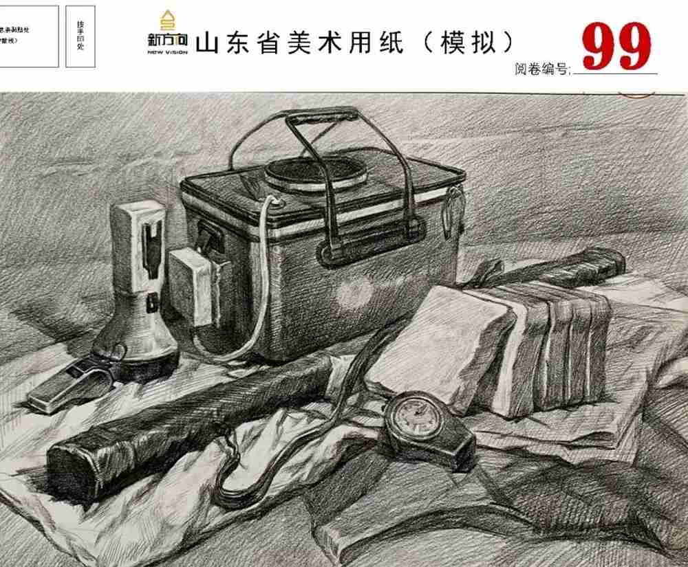 21屆山東美術(shù)二模高分卷，廣州美術(shù)高考畫室覺(jué)得是神仙打架,24