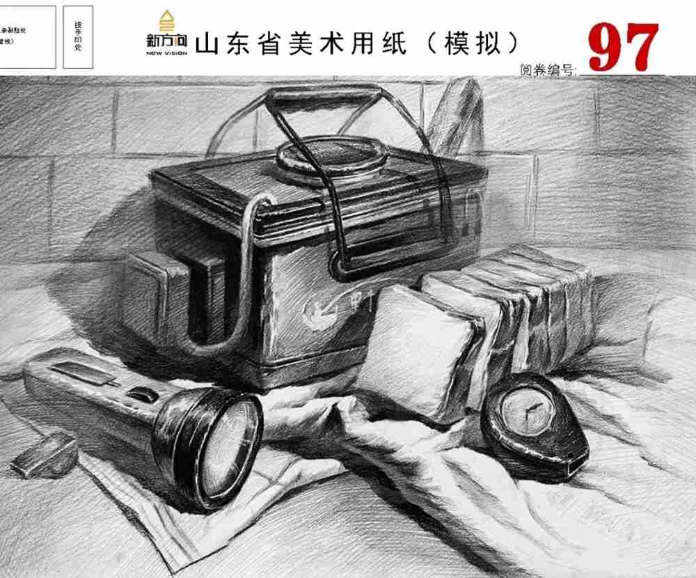 21屆山東美術(shù)二模高分卷，廣州美術(shù)高考畫室覺(jué)得是神仙打架,39
