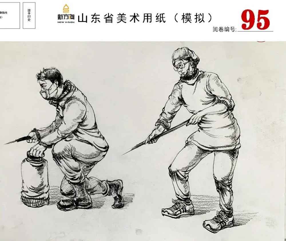 21屆山東美術(shù)二模高分卷，廣州美術(shù)高考畫室覺(jué)得是神仙打架,64