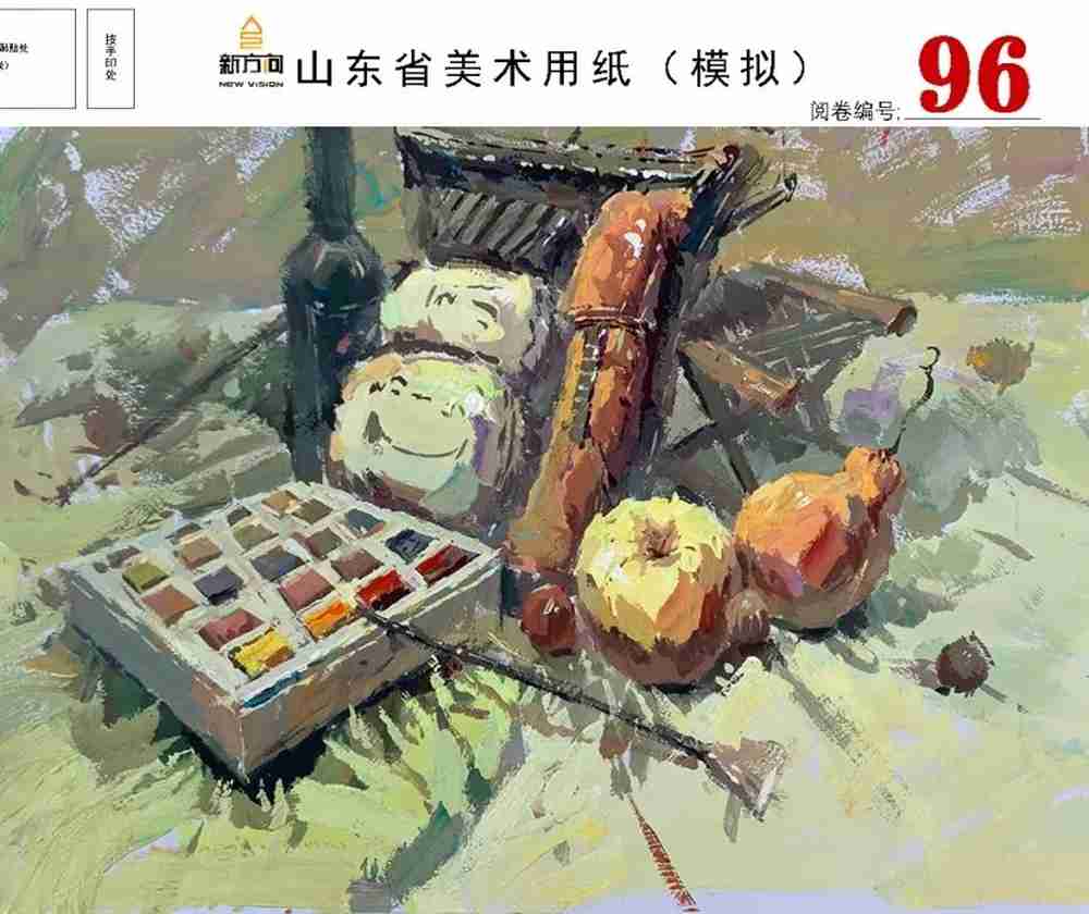 21屆山東美術(shù)二模高分卷，廣州美術(shù)高考畫室覺(jué)得是神仙打架,12