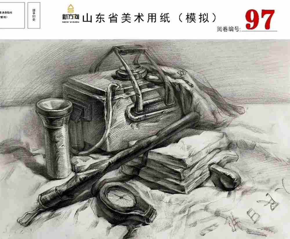 21屆山東美術(shù)二模高分卷，廣州美術(shù)高考畫室覺(jué)得是神仙打架,30