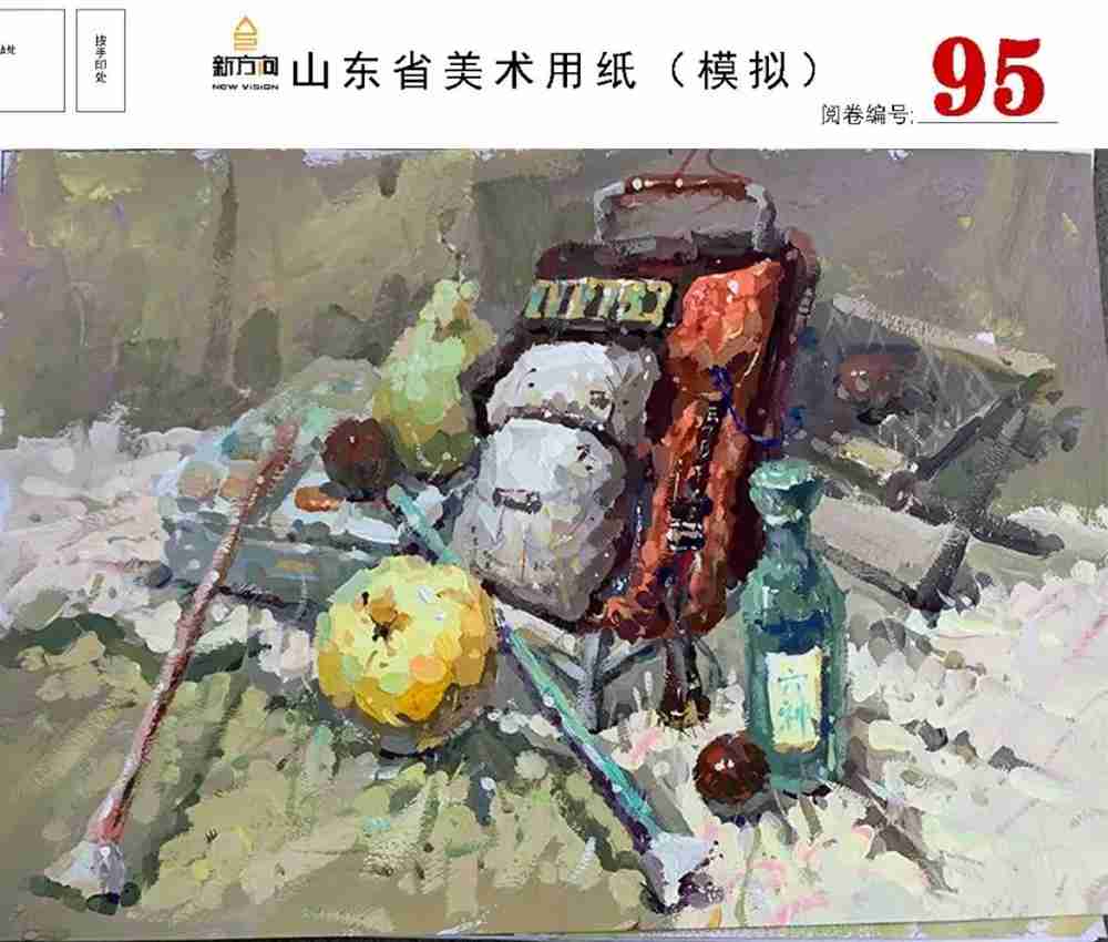 21屆山東美術(shù)二模高分卷，廣州美術(shù)高考畫室覺(jué)得是神仙打架,19