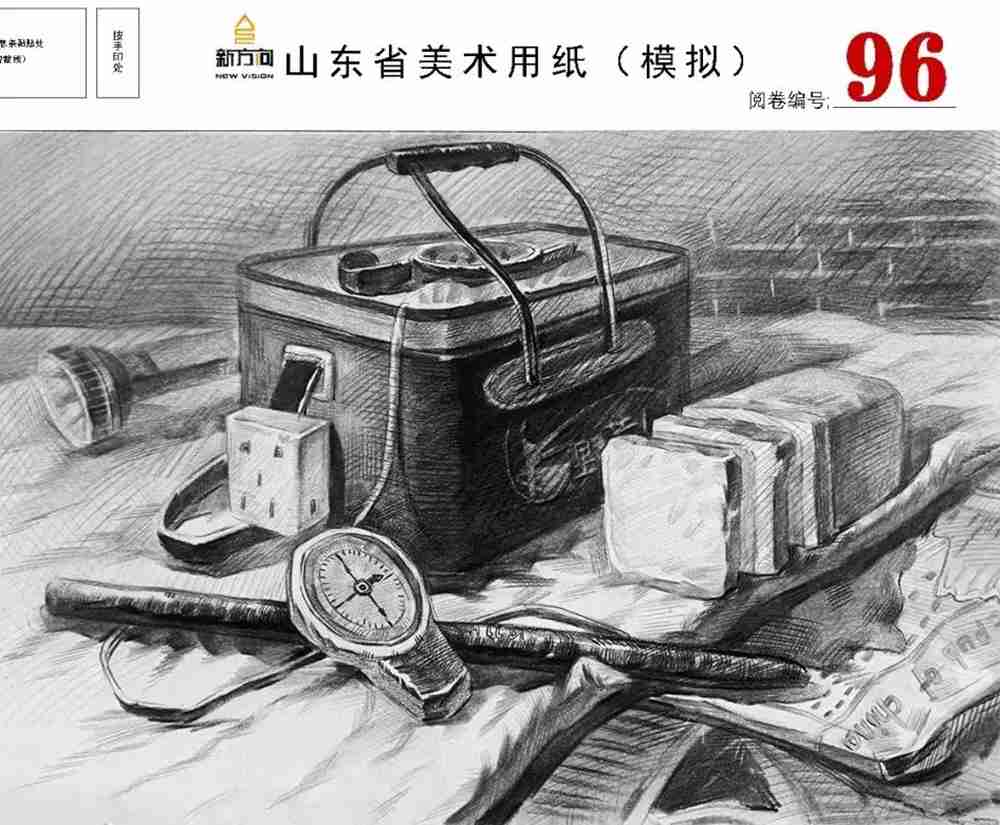 21屆山東美術(shù)二模高分卷，廣州美術(shù)高考畫室覺(jué)得是神仙打架,43