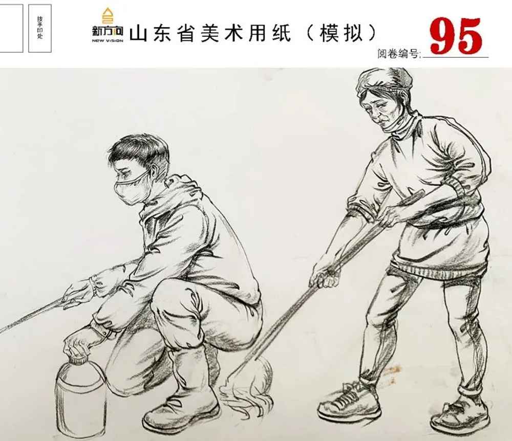 21屆山東美術(shù)二模高分卷，廣州美術(shù)高考畫室覺(jué)得是神仙打架,68