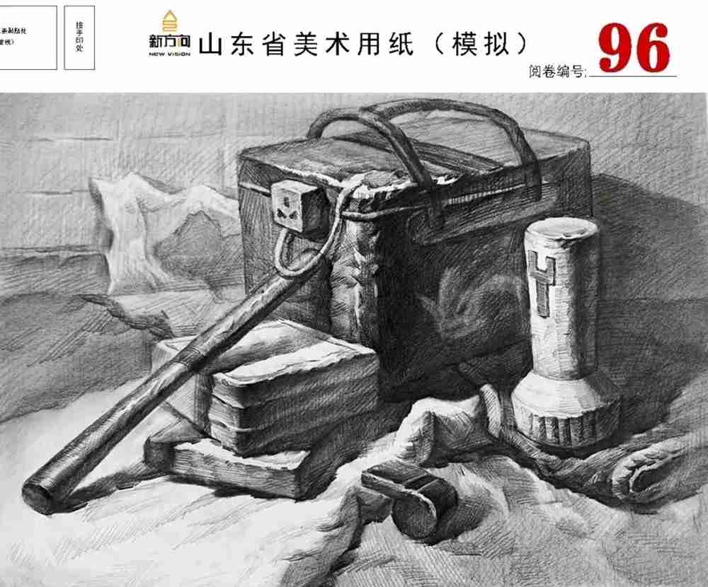 21屆山東美術(shù)二模高分卷，廣州美術(shù)高考畫室覺(jué)得是神仙打架,41