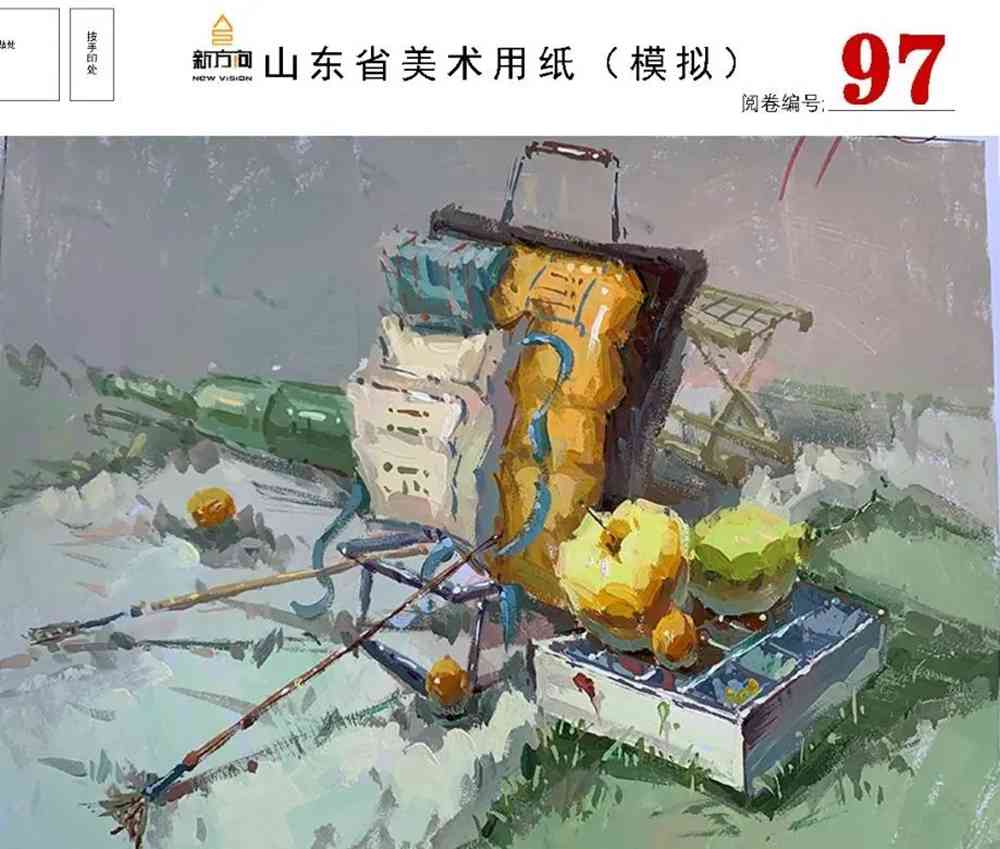 21屆山東美術(shù)二模高分卷，廣州美術(shù)高考畫室覺(jué)得是神仙打架,10