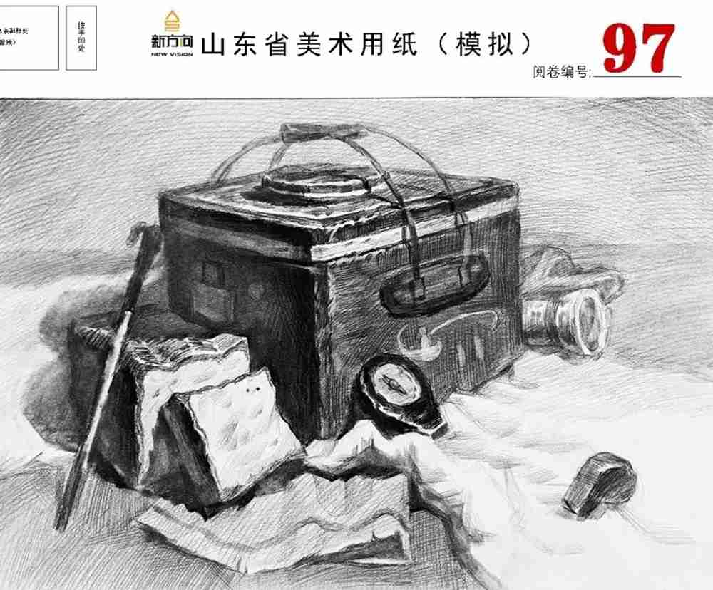 21屆山東美術(shù)二模高分卷，廣州美術(shù)高考畫室覺(jué)得是神仙打架,35