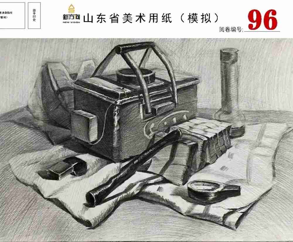 21屆山東美術(shù)二模高分卷，廣州美術(shù)高考畫室覺(jué)得是神仙打架,46