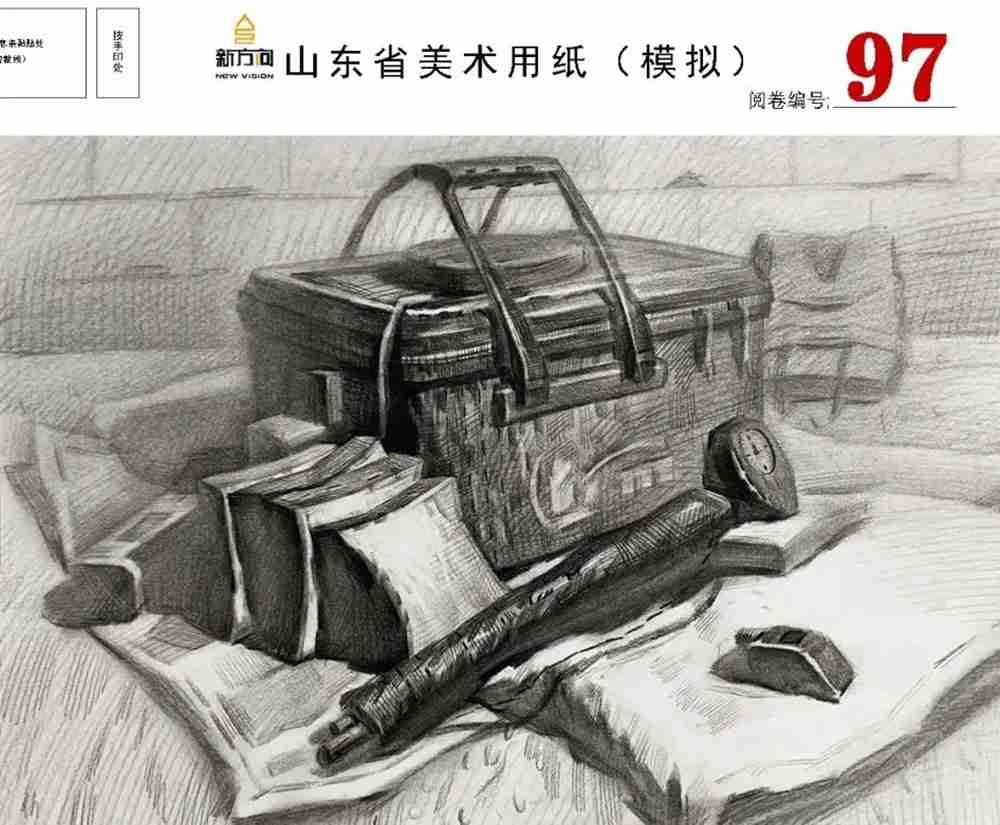 21屆山東美術(shù)二模高分卷，廣州美術(shù)高考畫室覺(jué)得是神仙打架,31