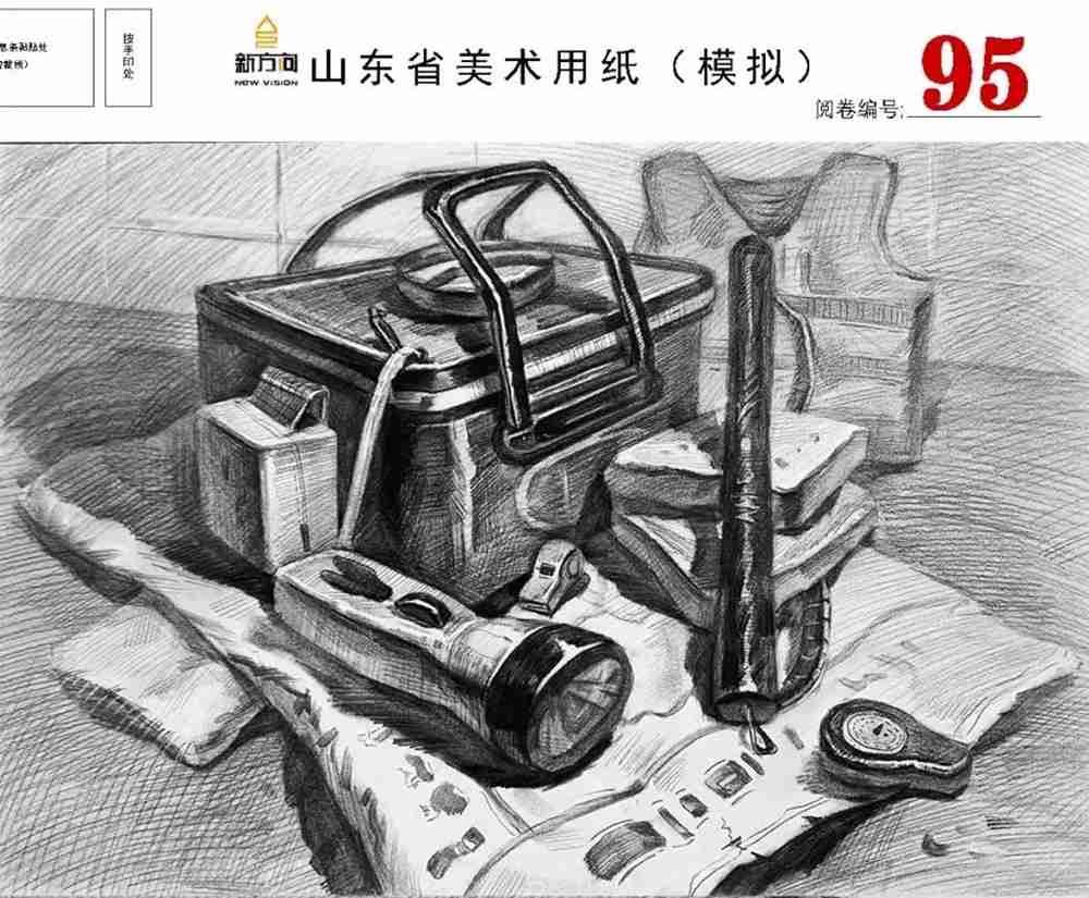 21屆山東美術(shù)二模高分卷，廣州美術(shù)高考畫室覺(jué)得是神仙打架,49