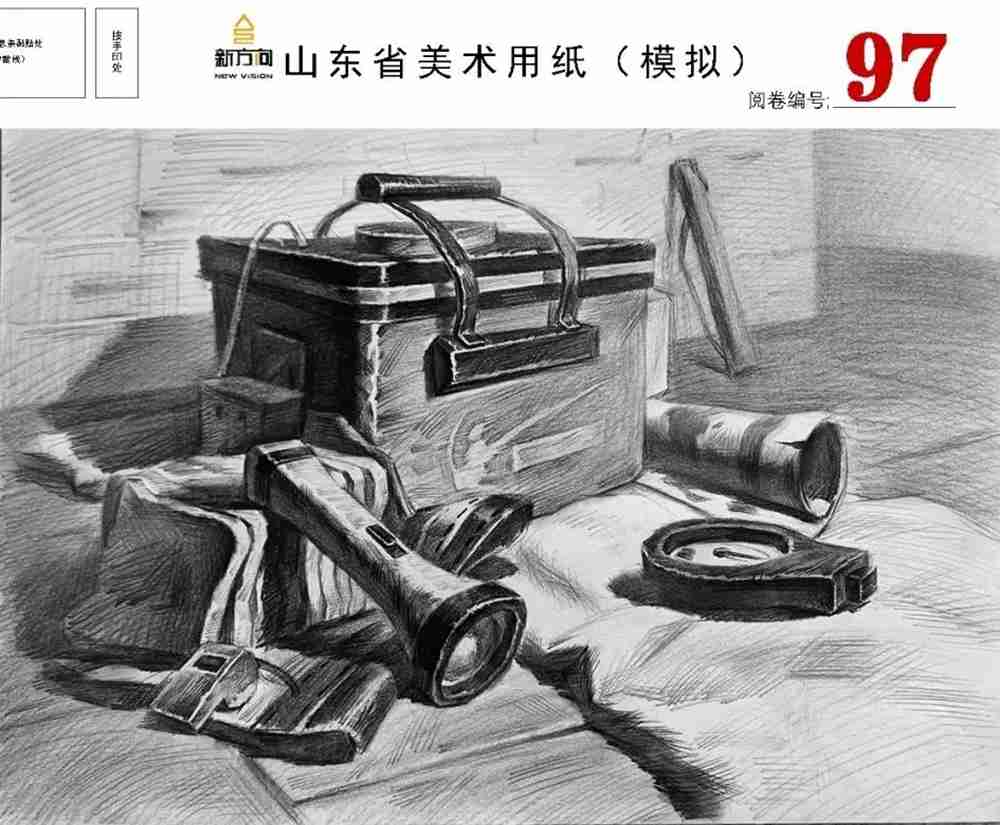 21屆山東美術(shù)二模高分卷，廣州美術(shù)高考畫室覺(jué)得是神仙打架,37