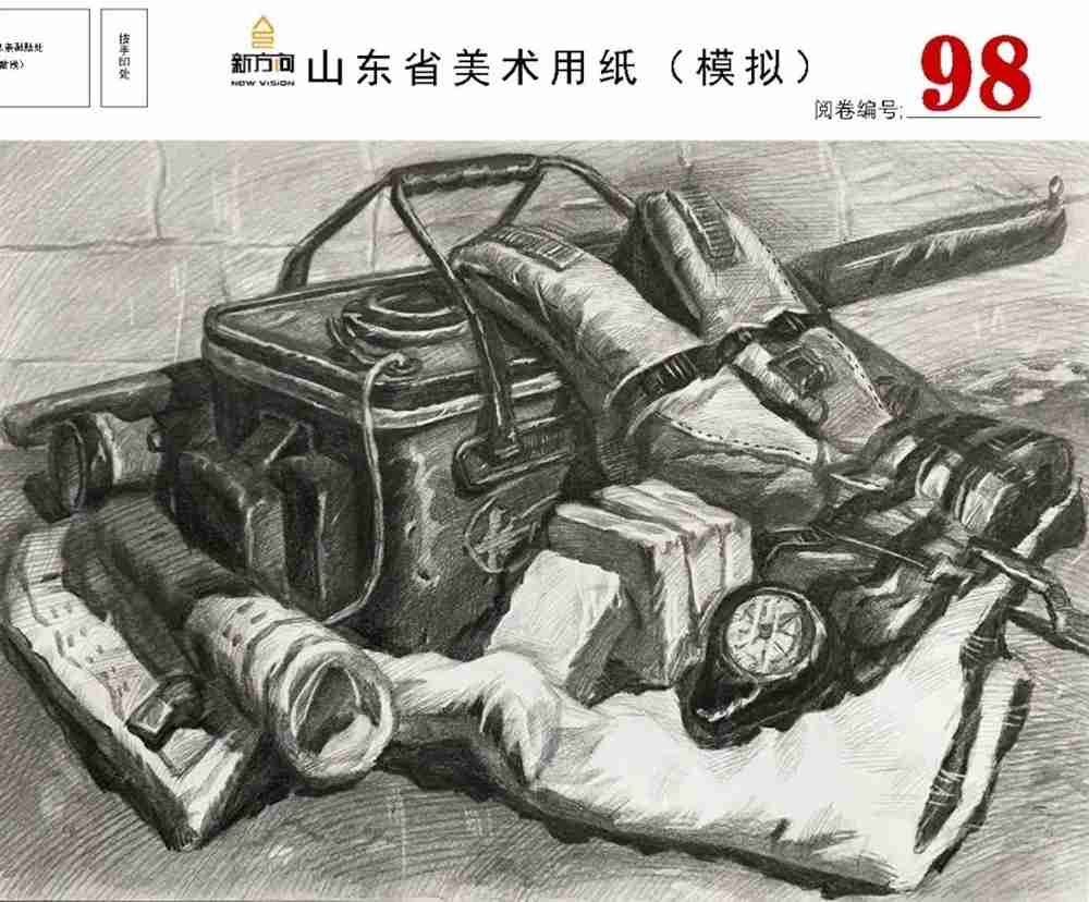 21屆山東美術(shù)二模高分卷，廣州美術(shù)高考畫室覺(jué)得是神仙打架,26