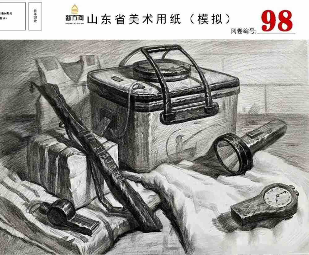 21屆山東美術(shù)二模高分卷，廣州美術(shù)高考畫室覺(jué)得是神仙打架,23
