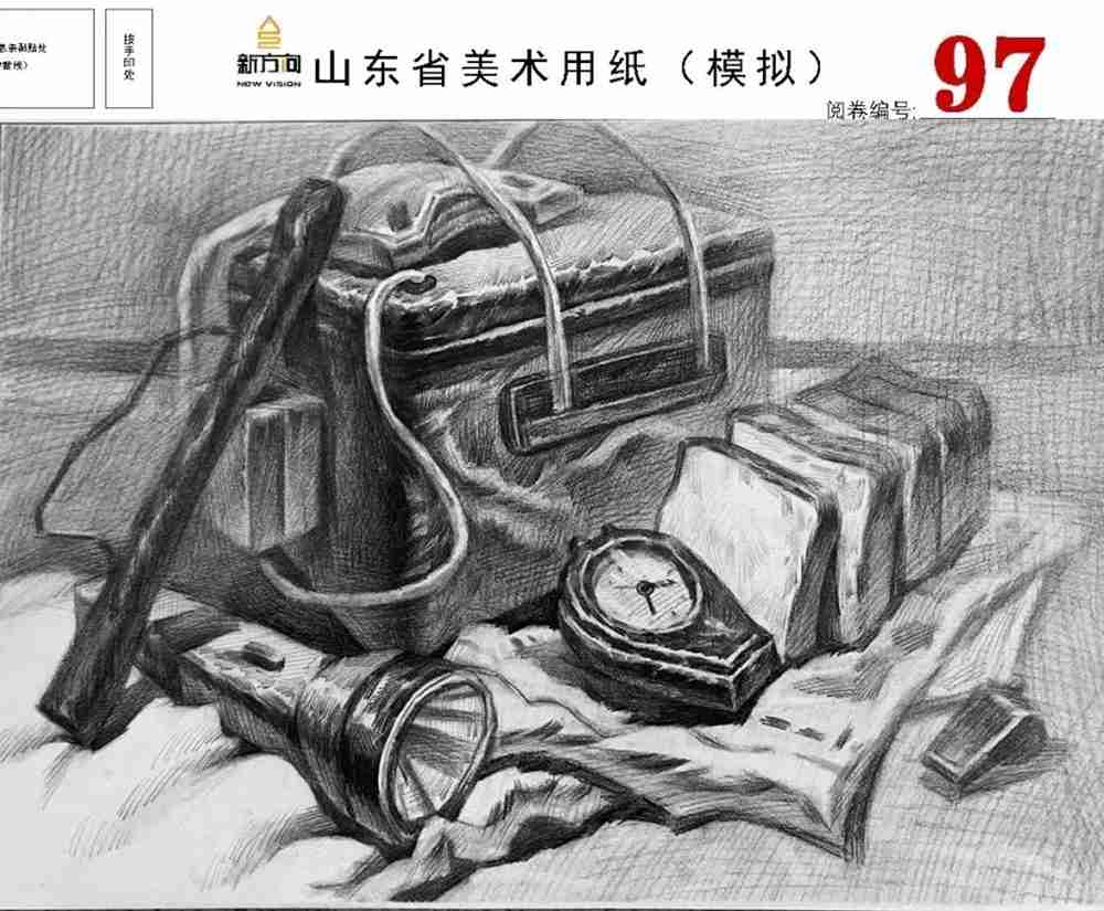 21屆山東美術(shù)二模高分卷，廣州美術(shù)高考畫室覺(jué)得是神仙打架,36