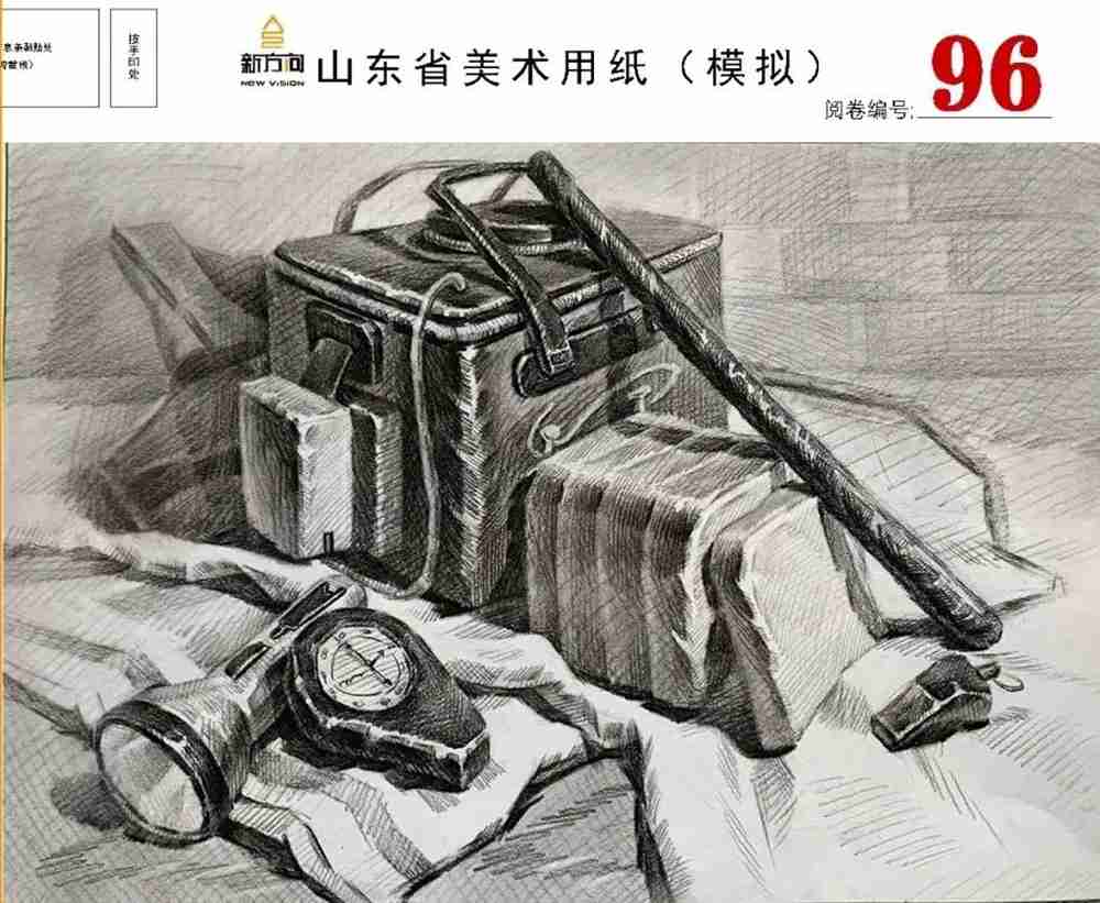 21屆山東美術(shù)二模高分卷，廣州美術(shù)高考畫室覺(jué)得是神仙打架,45