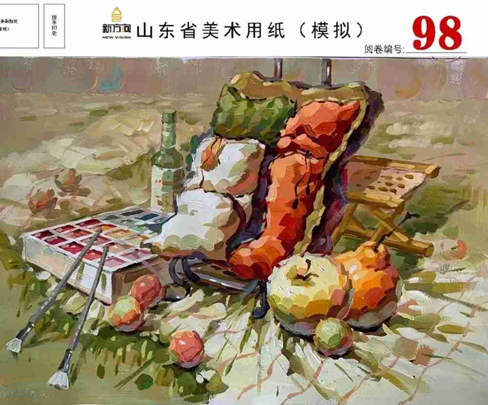 21屆山東美術(shù)二模高分卷，廣州美術(shù)高考畫室覺(jué)得是神仙打架,07