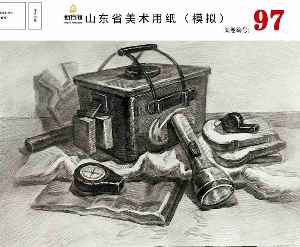 21屆山東美術(shù)二模高分卷，廣州美術(shù)高考畫室覺(jué)得是神仙打架,33