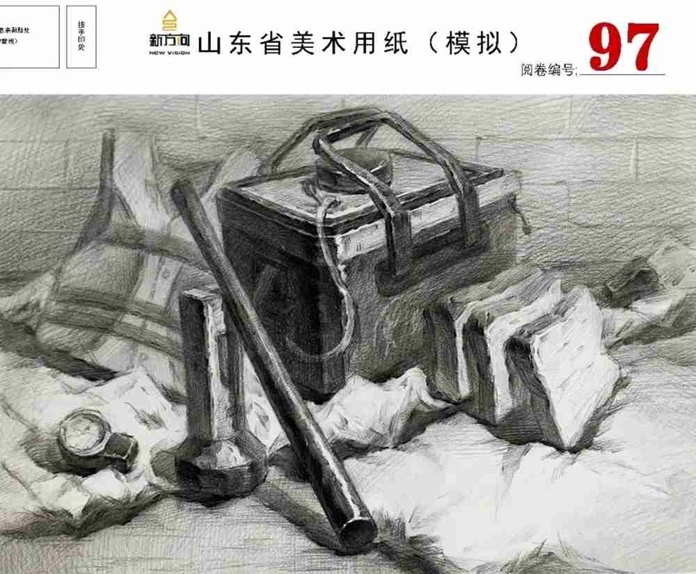 21屆山東美術(shù)二模高分卷，廣州美術(shù)高考畫室覺(jué)得是神仙打架,32