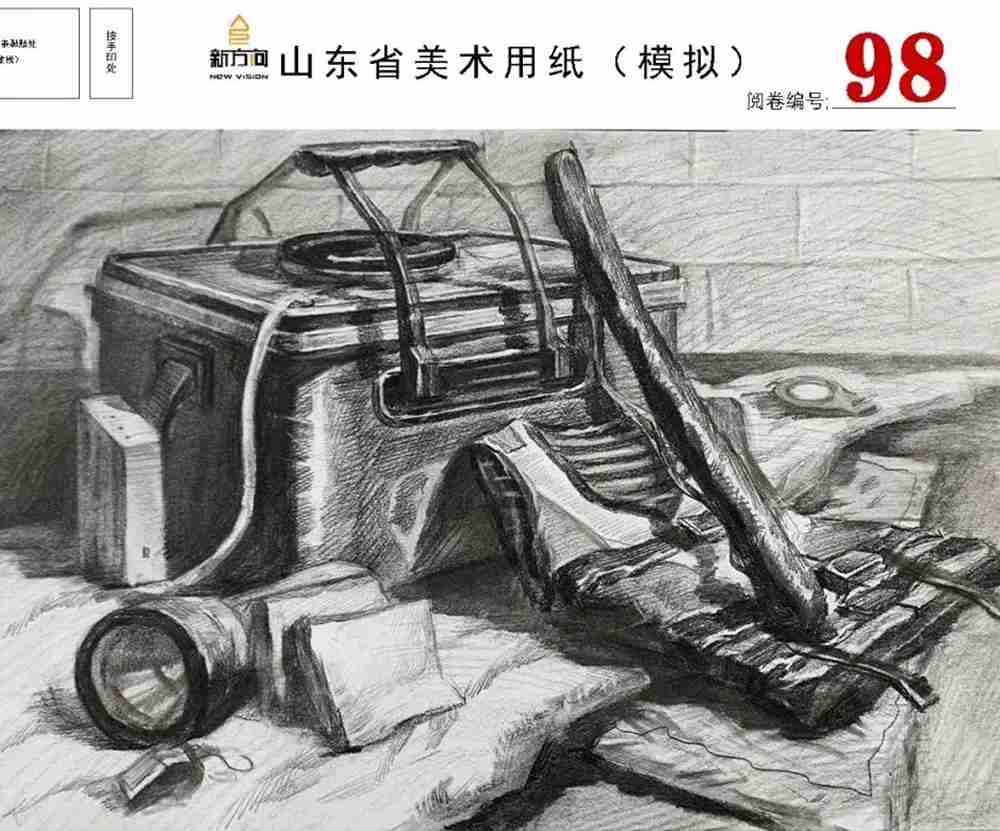 21屆山東美術(shù)二模高分卷，廣州美術(shù)高考畫室覺(jué)得是神仙打架,27