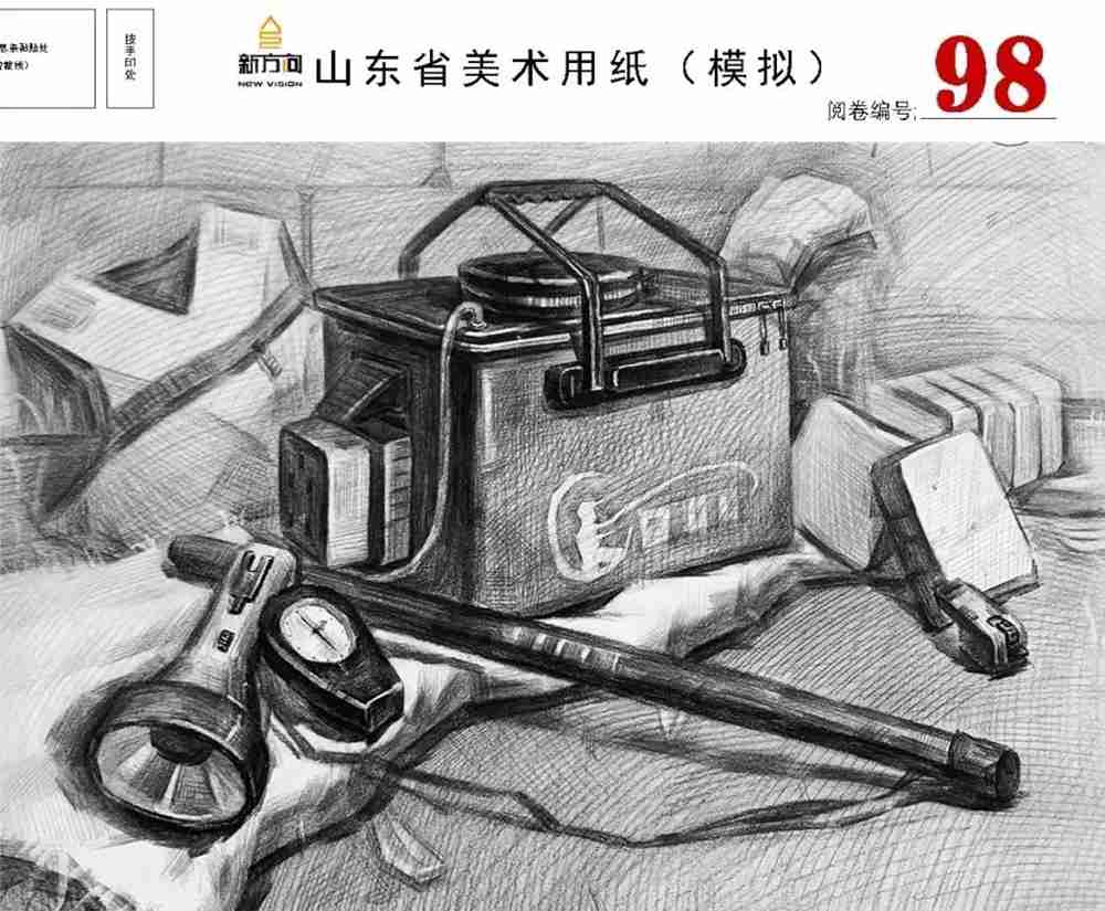 21屆山東美術(shù)二模高分卷，廣州美術(shù)高考畫室覺(jué)得是神仙打架,28