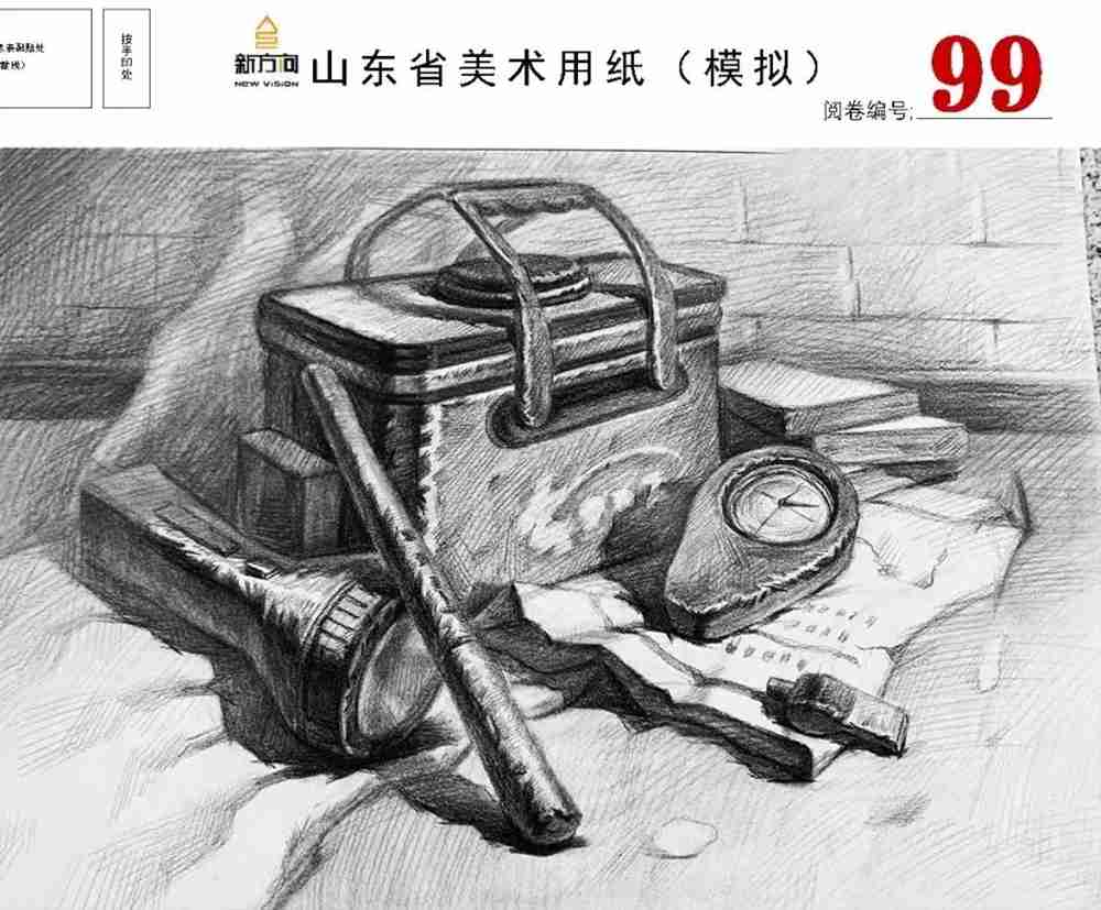 21屆山東美術(shù)二模高分卷，廣州美術(shù)高考畫室覺(jué)得是神仙打架,25