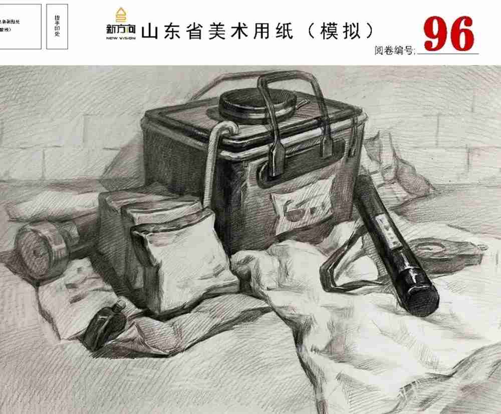 21屆山東美術(shù)二模高分卷，廣州美術(shù)高考畫室覺(jué)得是神仙打架,47